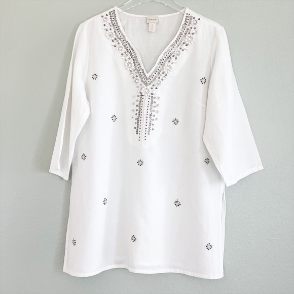 Chico's Tops - CHICO'S Pullover Tunic with Sequin/Bead Detail Chico's Size 2 or (US 12)